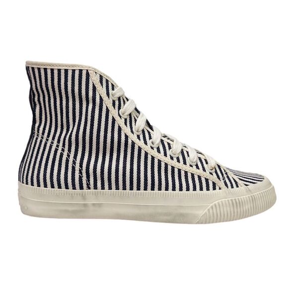 RE/DONE Hickory Striped 90s High Tops - Size 38 - Picture 1 of 13